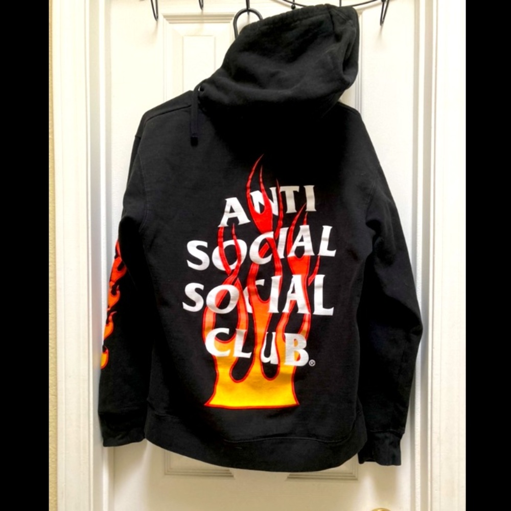 Anti Social Social Club Flame Hoodie